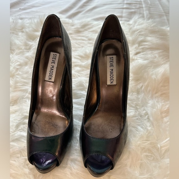 💙3/$20 Steve Madden metallic purple heels size 7 - Picture 1 of 10
